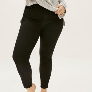 EVERLANE The Curvy Authentic Stretch High-Rise Skinny Jean black in size 26 crop